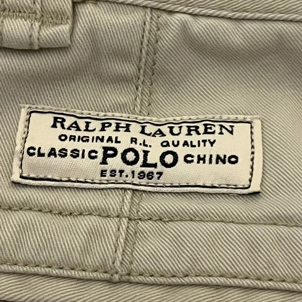 Polo Ralph Lauren Mens 42 Tan Classic‎ Polo Chino Cotton Cargo Shorts Khaki